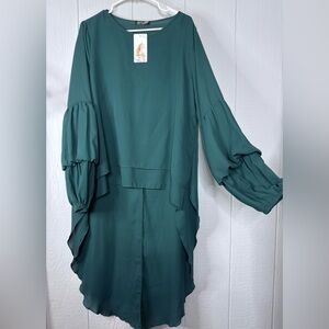 Elegant Green Women's Tunic Top